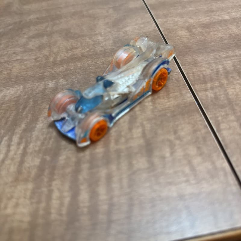 2013 Hot Wheels Hi-Tech Missile Clear Blue - Image 1