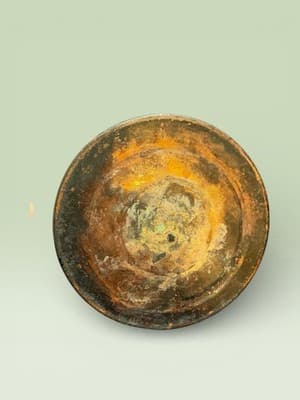 Vintage Mid Century Copper Teapot Delft Blue Ceramic Handle European Decor - Thumbnail 5