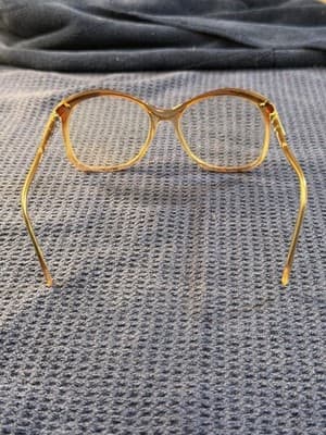 Vintage Tura-Lite Eyeglass Frames Amber Gold MOD 320 Japan 1970s-80s - Thumbnail 2