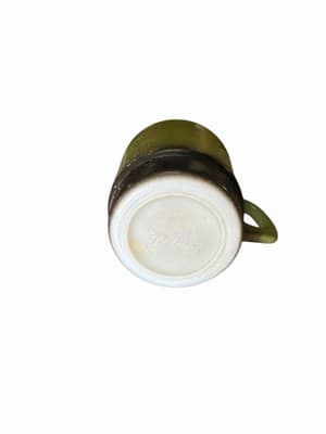 Vintage Fire King Avocado Green Milk Glass Coffee Mug Anchor Hocking MCM - Thumbnail 3