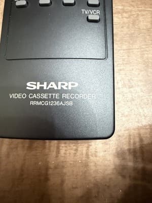 Sharp Remote Control RRMCG1236AJSB VCR Used Genuine Video Cassette Recorder - Thumbnail 4