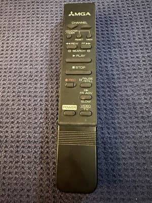 MGA VCR Remote Control VHS Player Vintage Mitsubishi Retro Japan Tested - Thumbnail 3