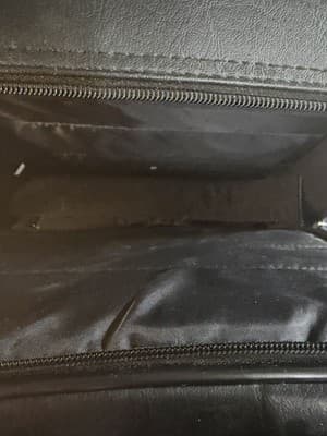 Black Leather Rolling Wheeled Laptop Briefcase Mobile Office Pilot Case - Thumbnail 9