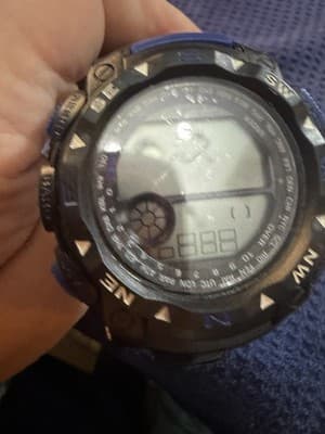 Lot 2 Vintage Watches Energia Triple Sensor Digital Sharp Quartz Parts Repair - Thumbnail 3