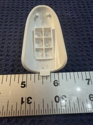 Replacement Battery Cover Door for Remote Control - White Plastic - Thumbnail 3