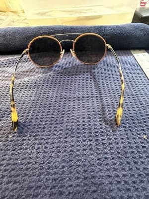 Prada SPR 51S Cinema Round Double Bridge Sunglasses Tortoise Gold VHS-2D2 54mm - Thumbnail 2