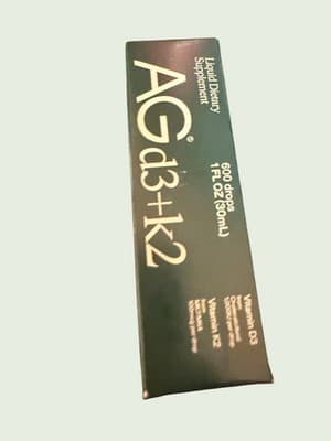 AG1 Vitamin D3+K2 Dietary Supplement Liquid, 600 Drops, 1 fl oz Bottle - Image 1