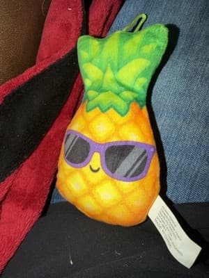 Pineapple Plush Keychain Backpack Charm Cute Fruit Toy - Image 1