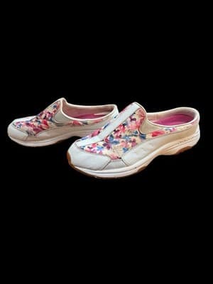 Easy Spirit Traveltime 592 Floral Slip-On Mules Sneakers Size 9.5M - Thumbnail 2