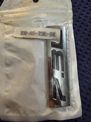 1x 3D Chrome Finish Metal 7.3L Emblem Alloy Badge Sticker (Black Chrome) - Thumbnail 3