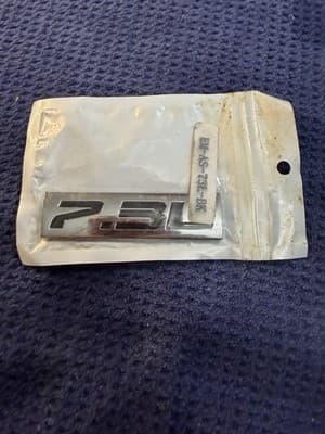 1x 3D Chrome Finish Metal 7.3L Emblem Alloy Badge Sticker (Black Chrome) - Image 1