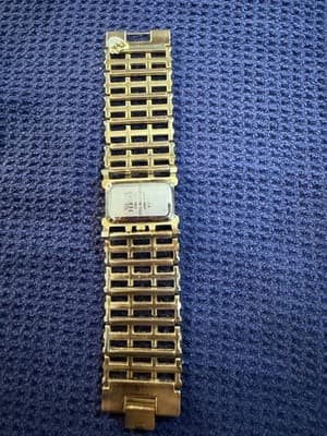 Bijoux Terner Vintage Gold Wide Ladder Link Bracelet Watch Quartz K-19204L - Thumbnail 3