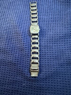 FMD Women's Gold Tone Square Cushion Quartz Watch FY1260 Japan Mvmt Link Band - Image 1