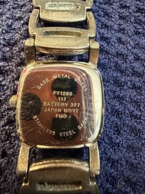 FMD Women's Gold Tone Square Cushion Quartz Watch FY1260 Japan Mvmt Link Band - Thumbnail 5