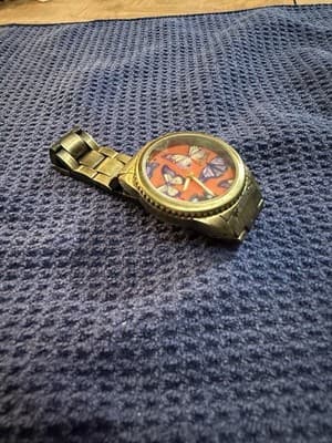 Degree Butterfly Dial Antique Brass Tone Japan Movt Quartz Watch Stainless Back - Thumbnail 4