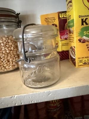 Vintage Ball Ideal Glass Bail Lid Jars 1908 Patent Set of 2 - Thumbnail 2