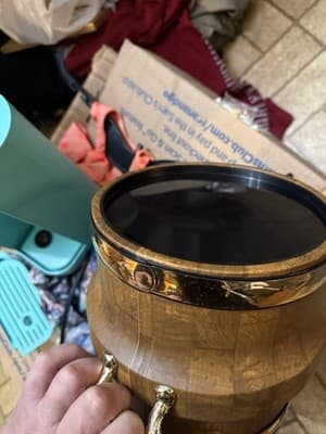 Vintage Shelton-Ware Ice Bucket Style #1050 Faux Wood Mid Century - Thumbnail 3