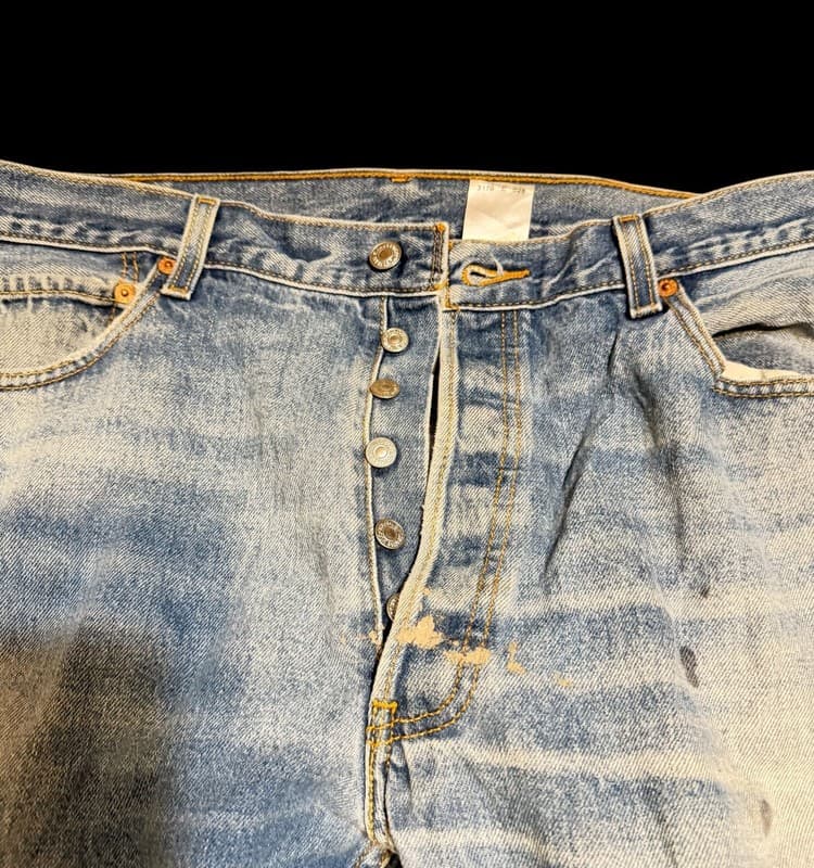 Vintage Levi’s 501 XX Original Fit Jeans Men’s 38x34 Button Fly Fade - Thumbnail 4