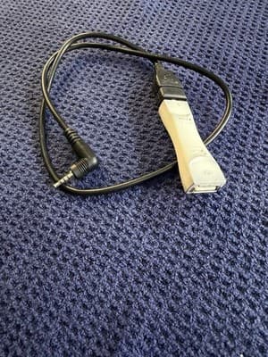 Short USB-A Female to 3.5mm TRRS Right Angle Male Audio Adapter Cable ~12" - Thumbnail 2