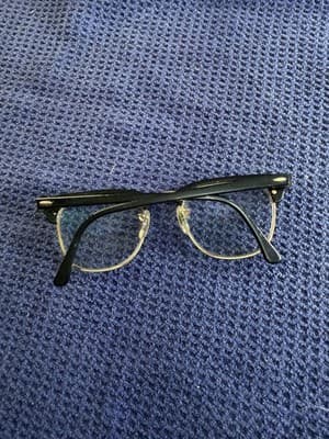 Ray-Ban RB3016 W0365 Clubmaster Classic Black Gold G-15 Sunglasses 49-21-140 - Thumbnail 3