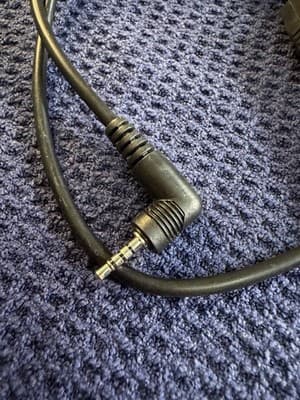 Short USB-A Female to 3.5mm TRRS Right Angle Male Audio Adapter Cable ~12" - Thumbnail 3