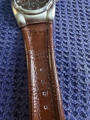 New Joan Rivers Classics Brown Dial Bezel Quartz Watch, Brown Leather Strap V377 - Thumbnail 5