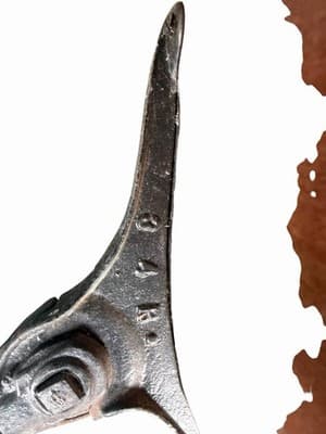 ANTIQUE Wood and Cast Iron child's fold up bench school desk - Thumbnail 10