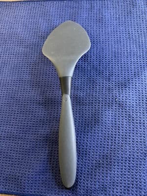 PIC Silicone Flexible Spatula Turner Gray Black Handle Kitchen Cooking Tool - Thumbnail 3