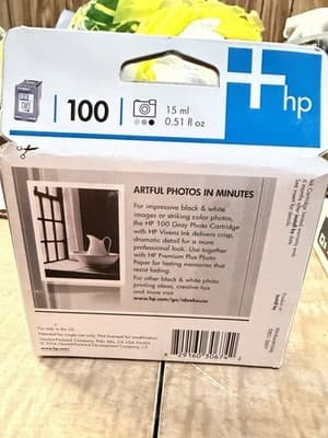 Genuine HP 100 C9368AN Photo Gray Ink cartridge for Deskjet Officejet Printer - Thumbnail 3