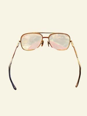 Vintage BerDel Sferoflex Gold Aviator Eyeglass Frames Made in Italy Tortoise 140 - Image 1