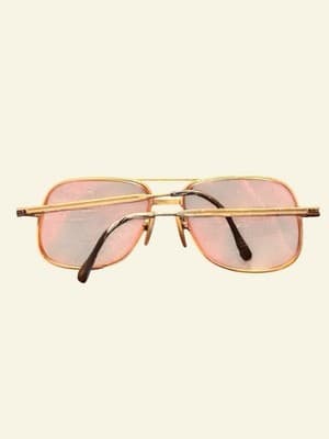 Vintage BerDel Sferoflex Gold Aviator Eyeglass Frames Made in Italy Tortoise 140 - Thumbnail 2