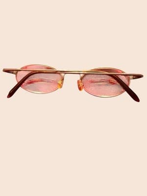Konishi KF-8919 Flex-Titanium Oval Eyeglasses Frame Japan Coffee 19-18-140 Vntg - Thumbnail 3