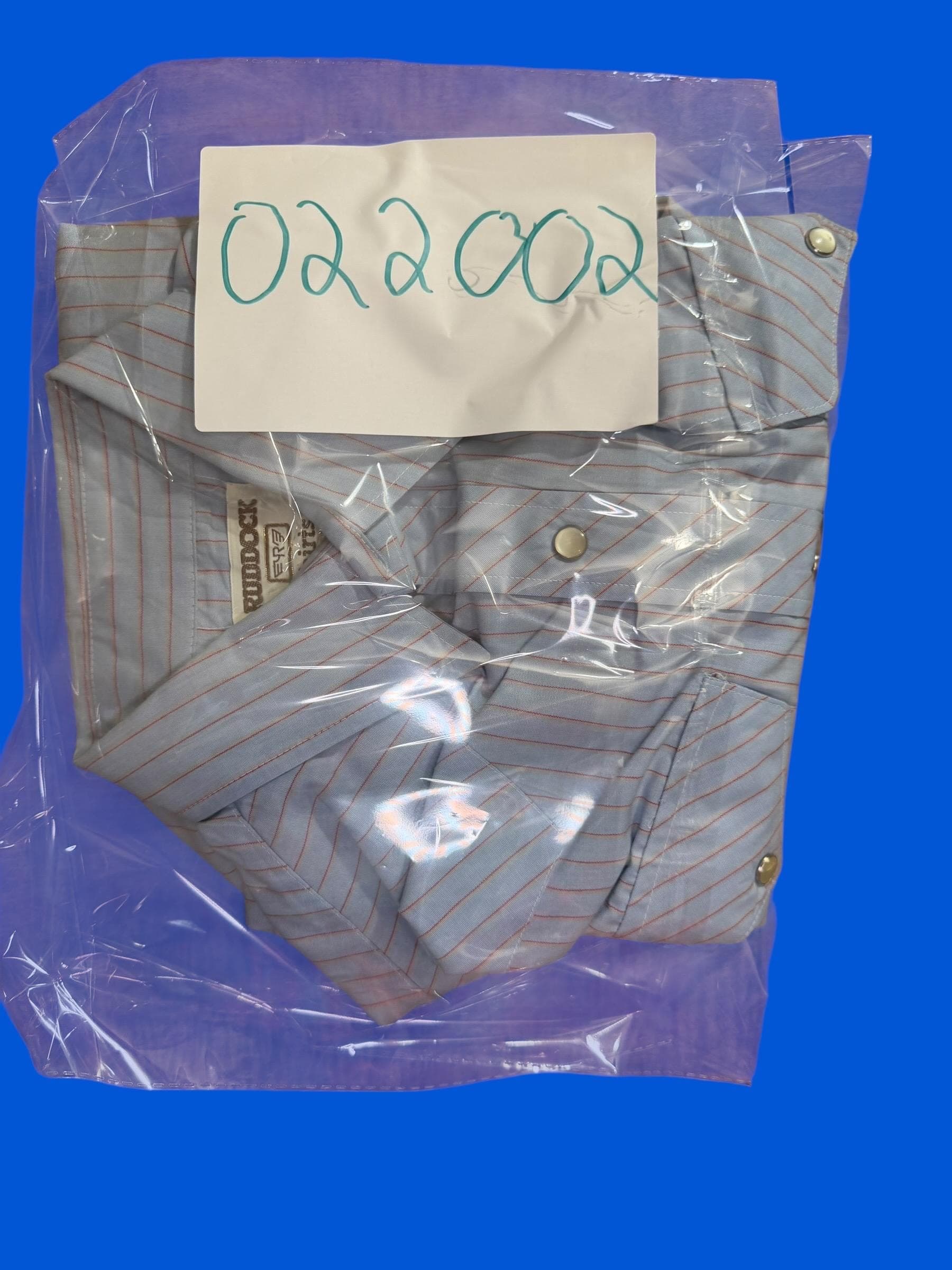 Vintage 70s Ruddock Western Pearl Snap Shirt Blue Red Stripe Mens Medium Cowboy Shirt - Thumbnail 6