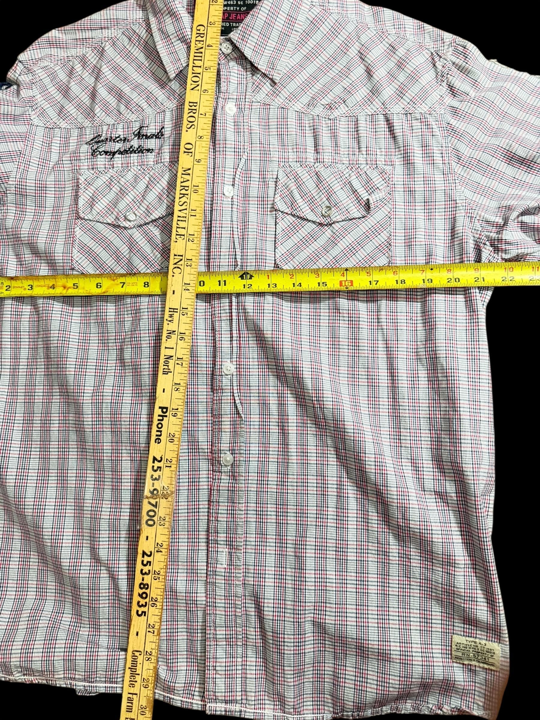 Vintage 2008 Barrel Racing Shirt | Red Snap Jean Co, PBR Patch - Thumbnail 9