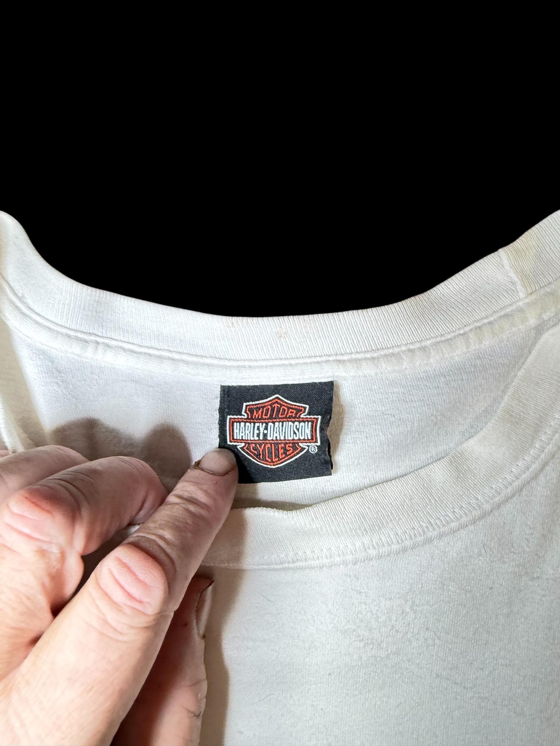 Harley Davidson Austin Texas Cowboy T Shirt XXL White Pocket Tee - Thumbnail 5