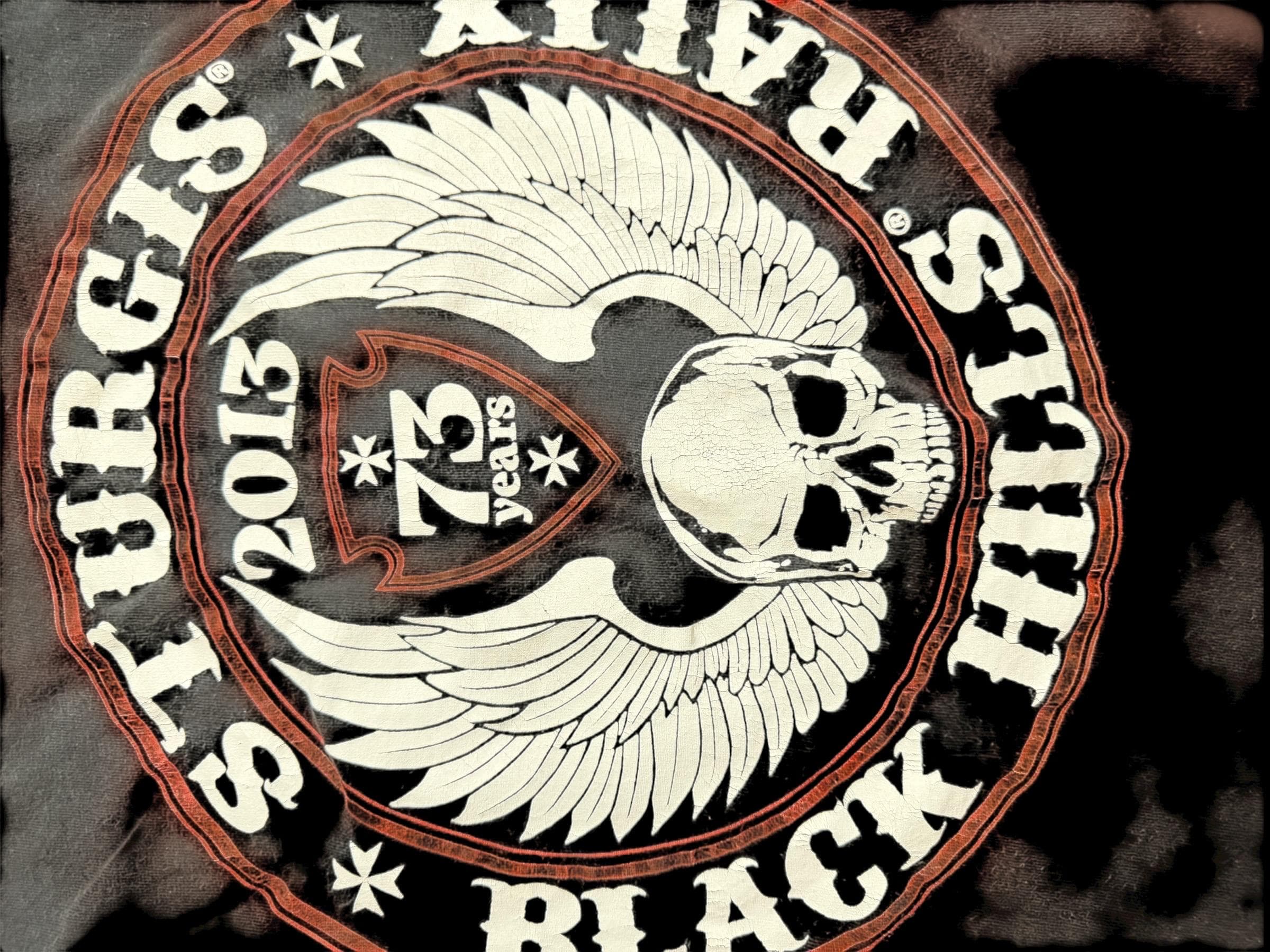 Sturgis Rally Black Hills Rally 2013 Skull Wings Biker T-Shirt XXL - Thumbnail 4