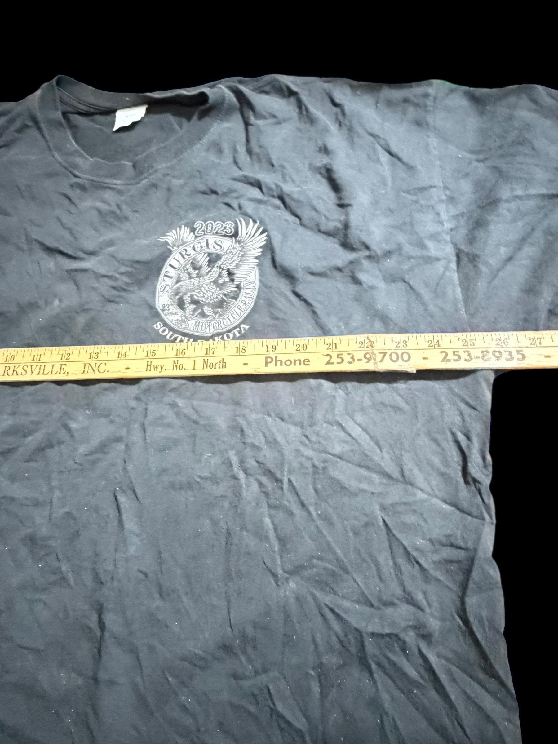 2023 Sturgis Motorcycle Rally T Shirt | South Dakota Biker Tee | Eagle Graphic | Men’s 3XL - Thumbnail 2