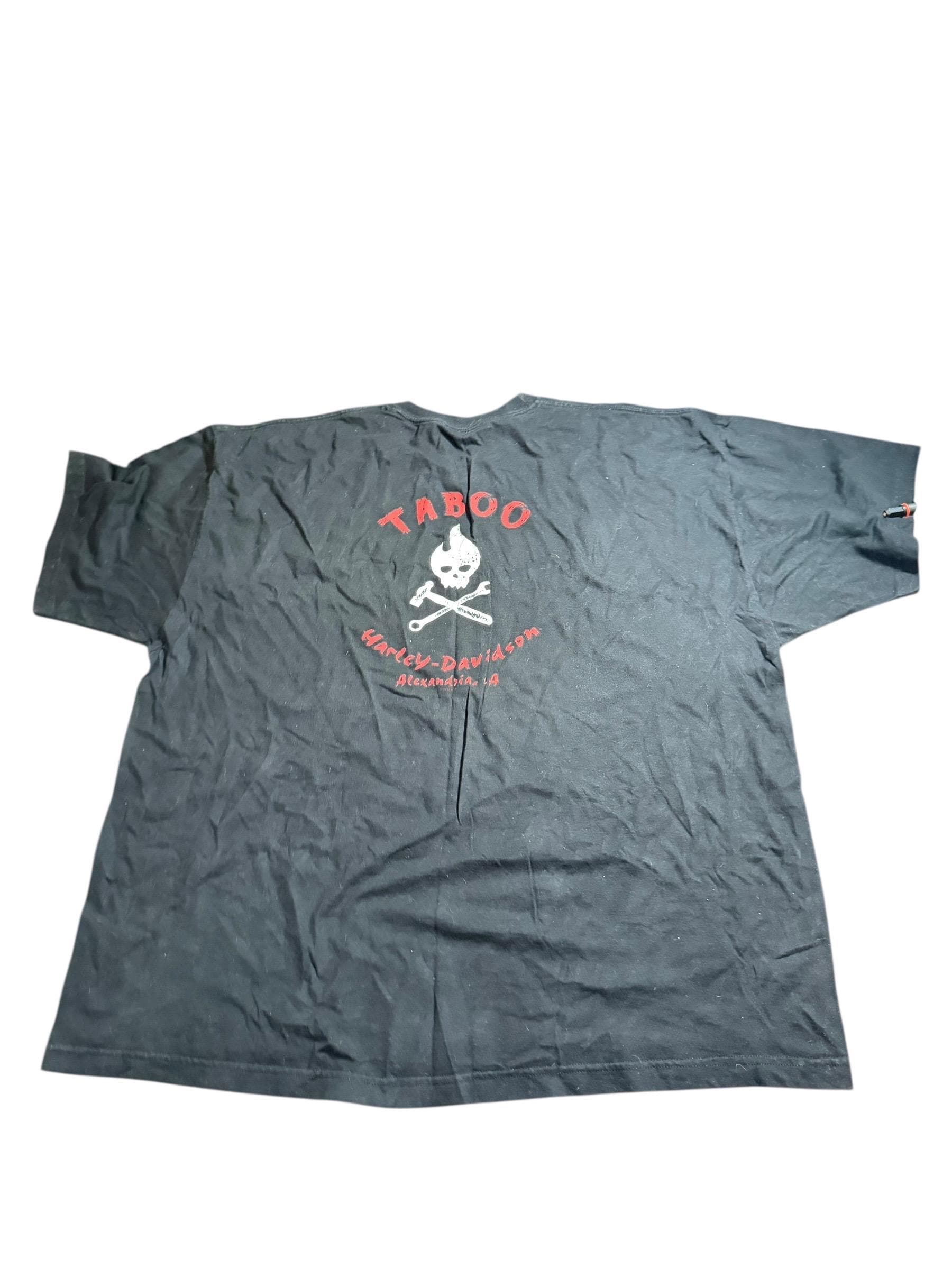Harley Davidson Taboo Alexandria LA Santa Skull T Shirt Black 3XL - Thumbnail 2