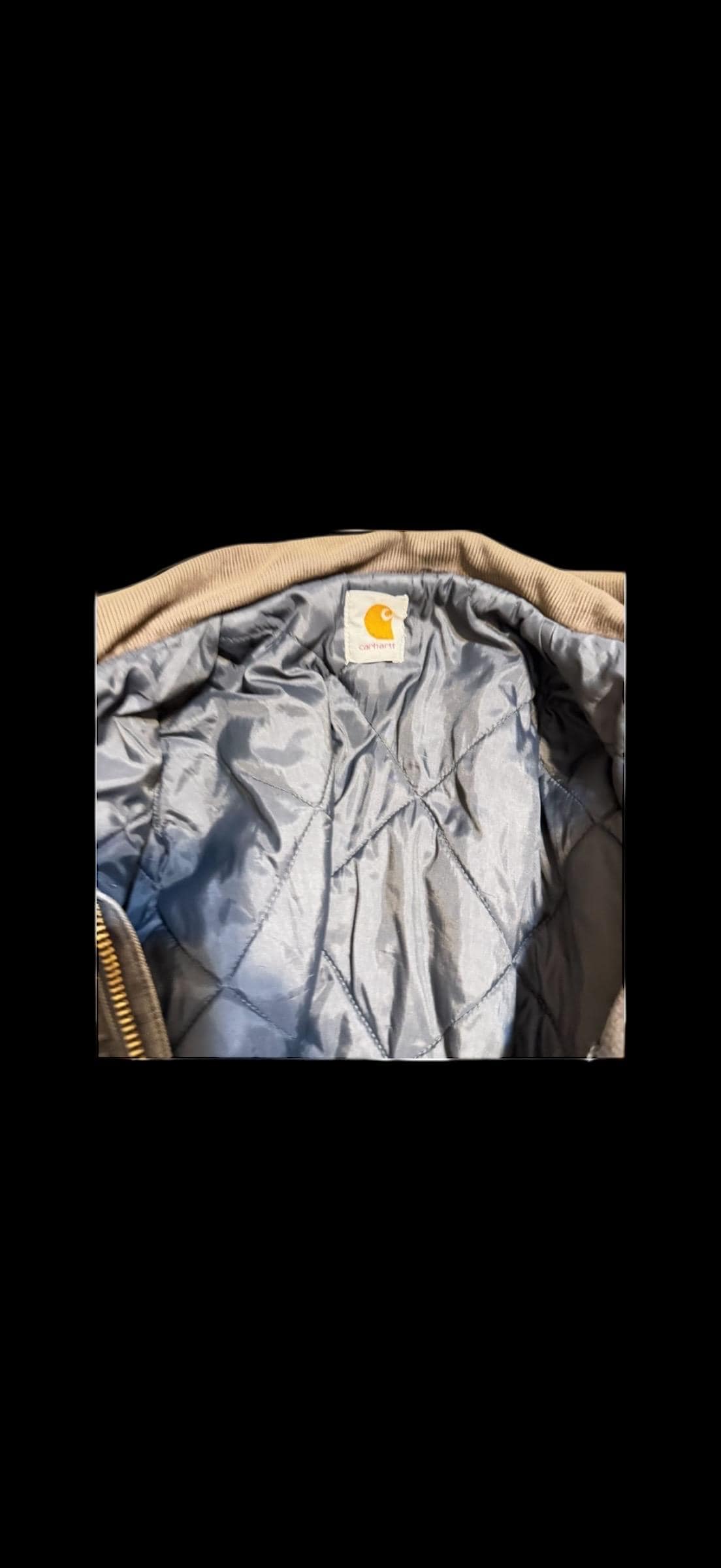 Vintage 90s Carhartt Heavily Distressed Black Quilt Lined Work Jacket - Thumbnail 6