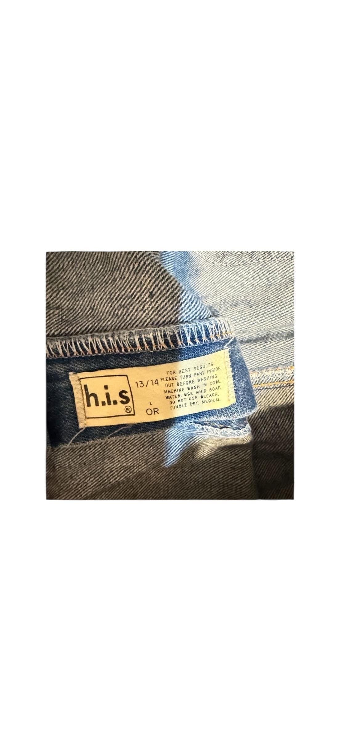 Vintage H.I.S. Chic High Rise Jeans Womens 29x30 Wide Leg 90s Denim - Thumbnail 5