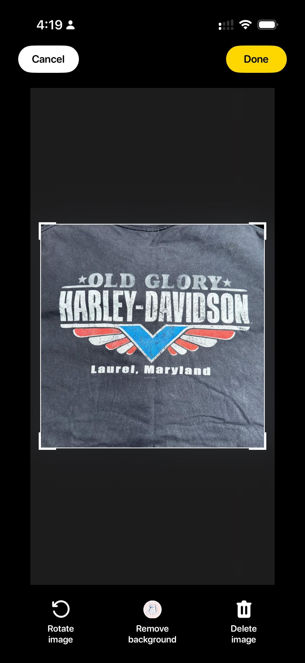 Vintage Harley-Davidson Skull Biker T-Shirt Old Glory Laurel MD-T XXL - Thumbnail 6