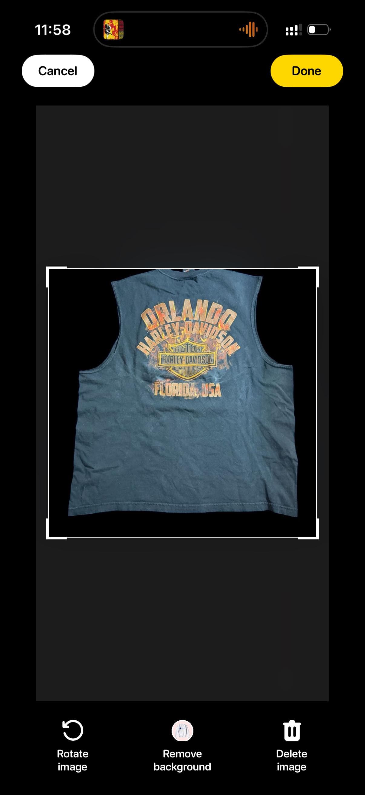 Harley-Davidson Orlando Florida Flaming Skull Sleeveless T-Shirt XL XXL - Thumbnail 2