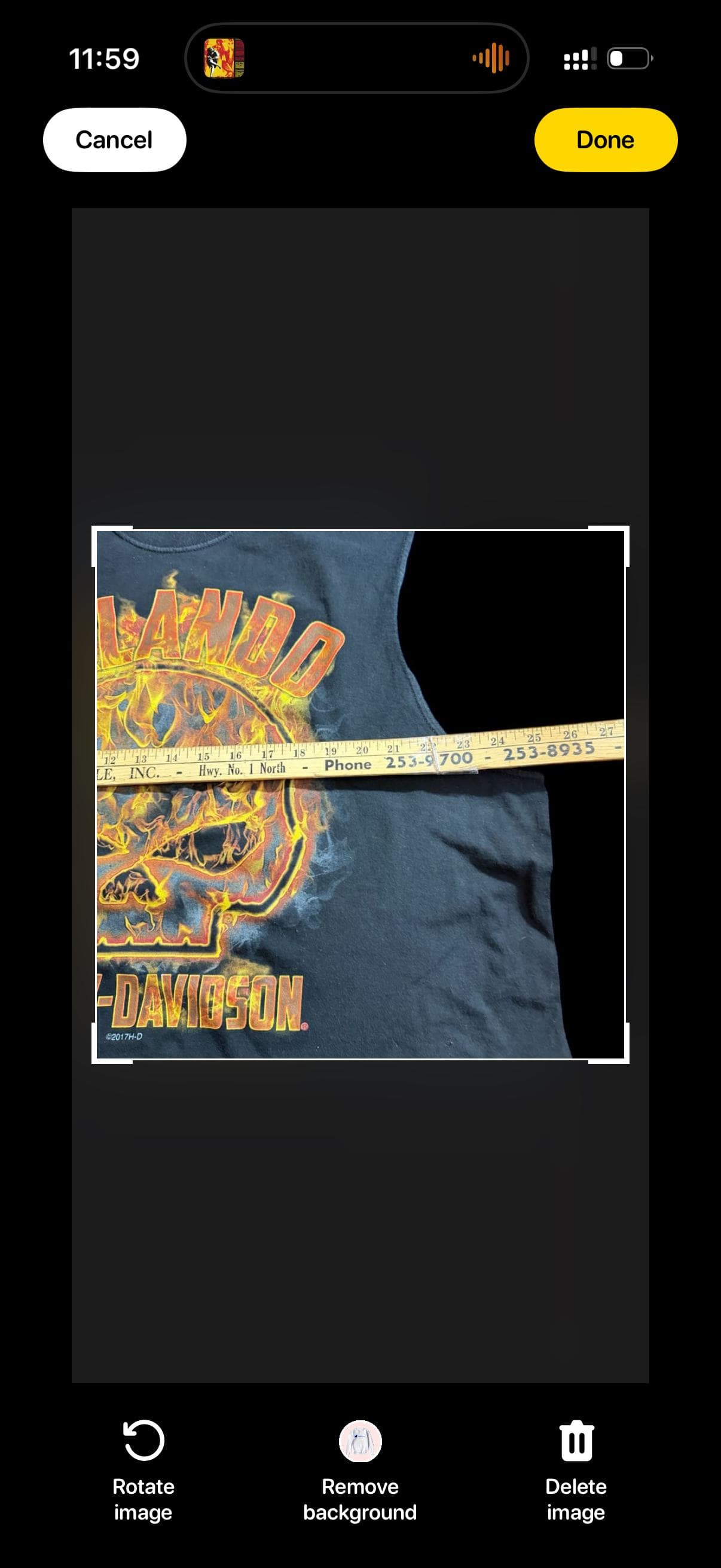 Harley-Davidson Orlando Florida Flaming Skull Sleeveless T-Shirt XL XXL - Thumbnail 7