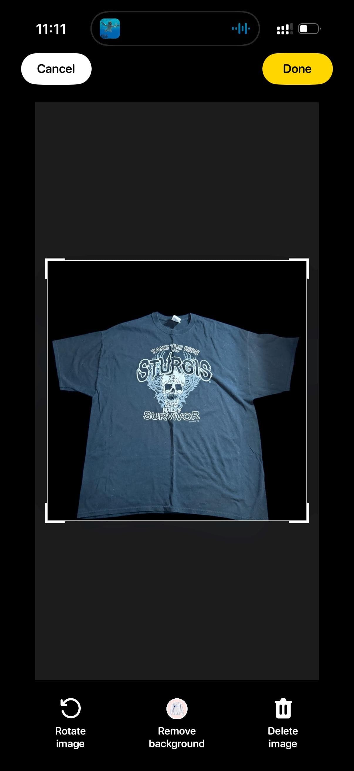 Sturgis Motorcycle Rally 2012 Survivor T-Shirt 2XL Gildan Heavy Cotton Black - Image 1