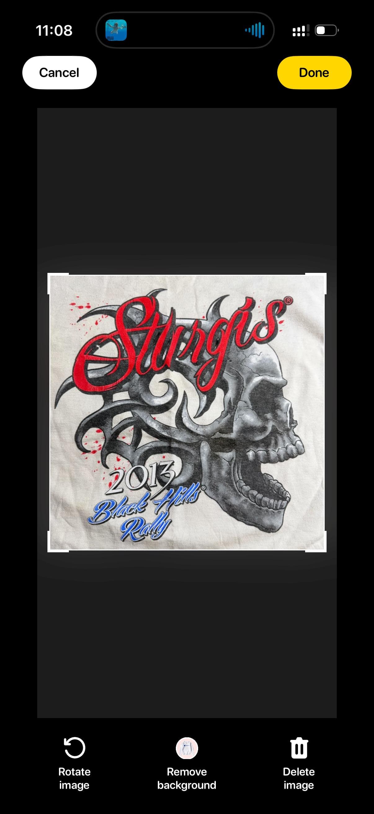 Sturgis 2013 Black Hills Rally Skull T-Shirt Men’s 2XL Fruit of the Loom - Thumbnail 4