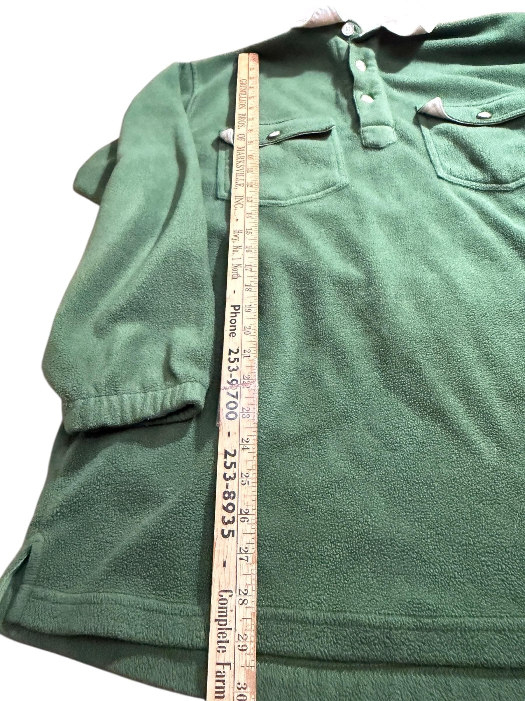 Vintage Orvis Fleece Rugby Pullover Green Men’s Medium Outdoor Sweater - Thumbnail 4