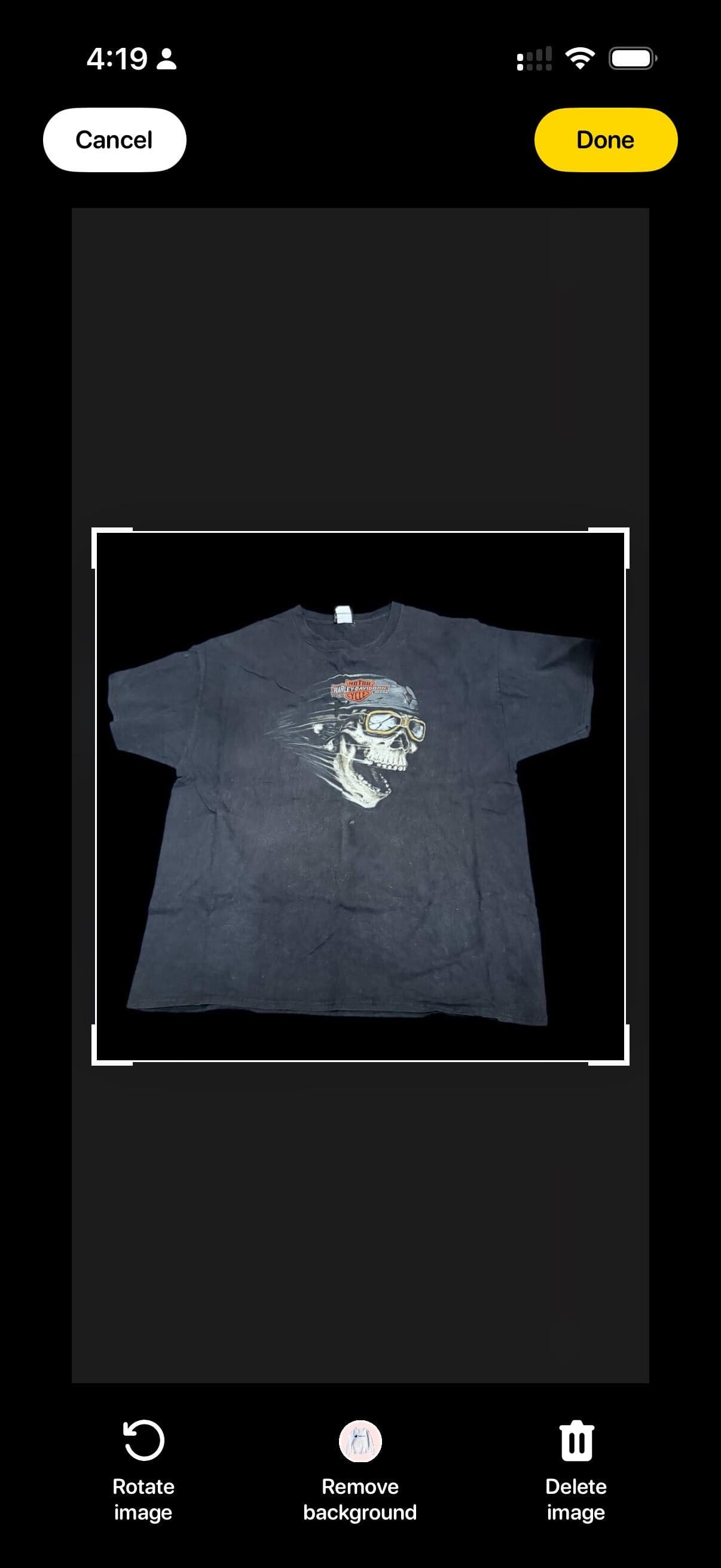 Vintage Harley-Davidson Skull Biker T-Shirt Old Glory Laurel MD-T XXL - Image 1