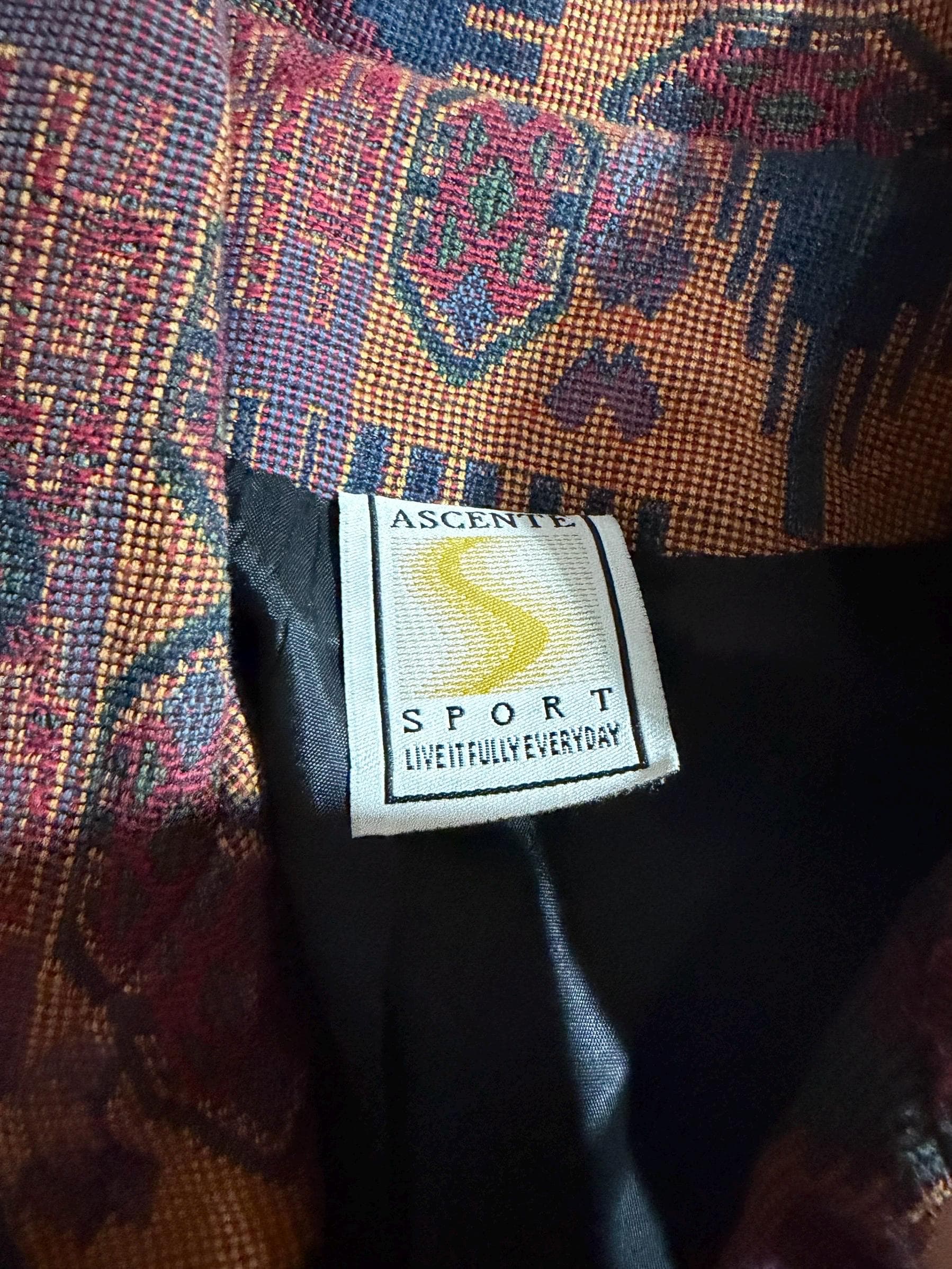 Vintage Southwestern Tapestry Blazer Ascente Sport USA Made Large - Thumbnail 4