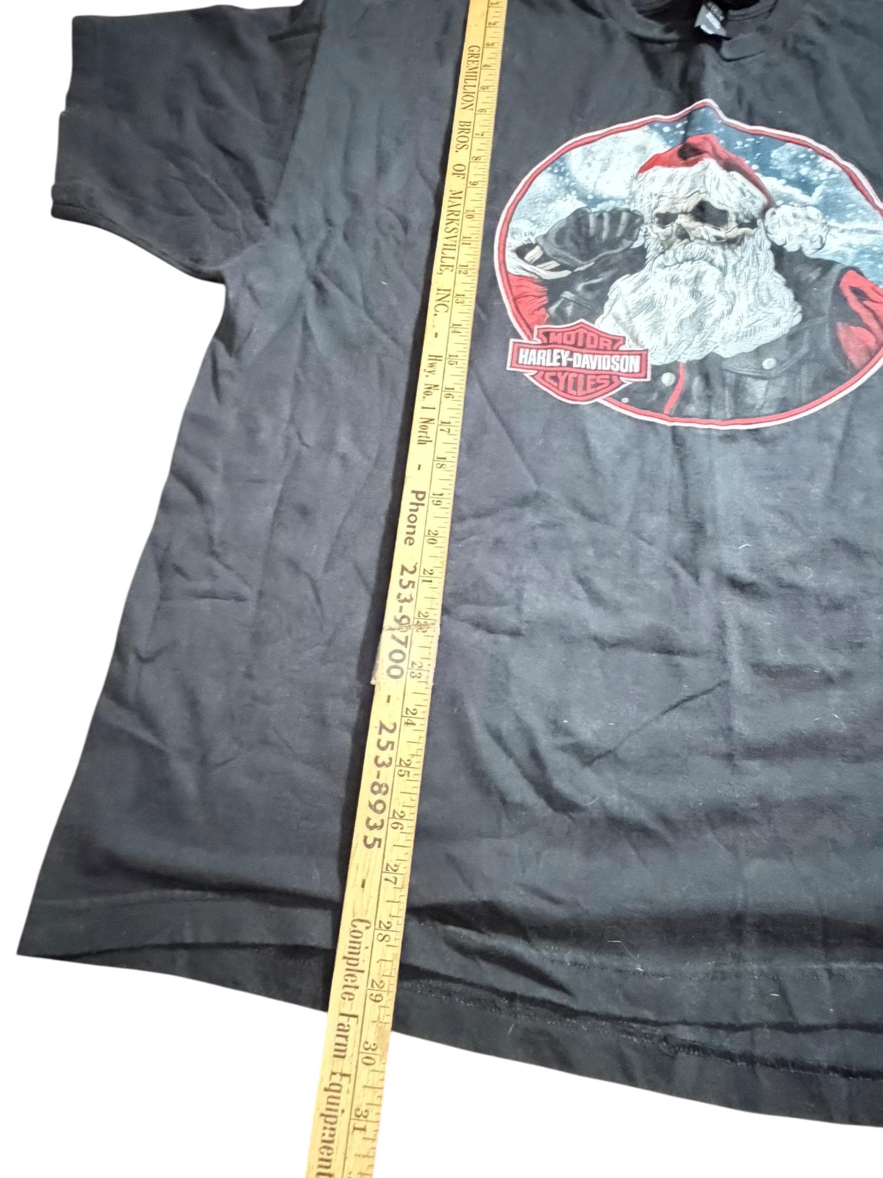 Harley Davidson Taboo Alexandria LA Santa Skull T Shirt Black 3XL - Thumbnail 11