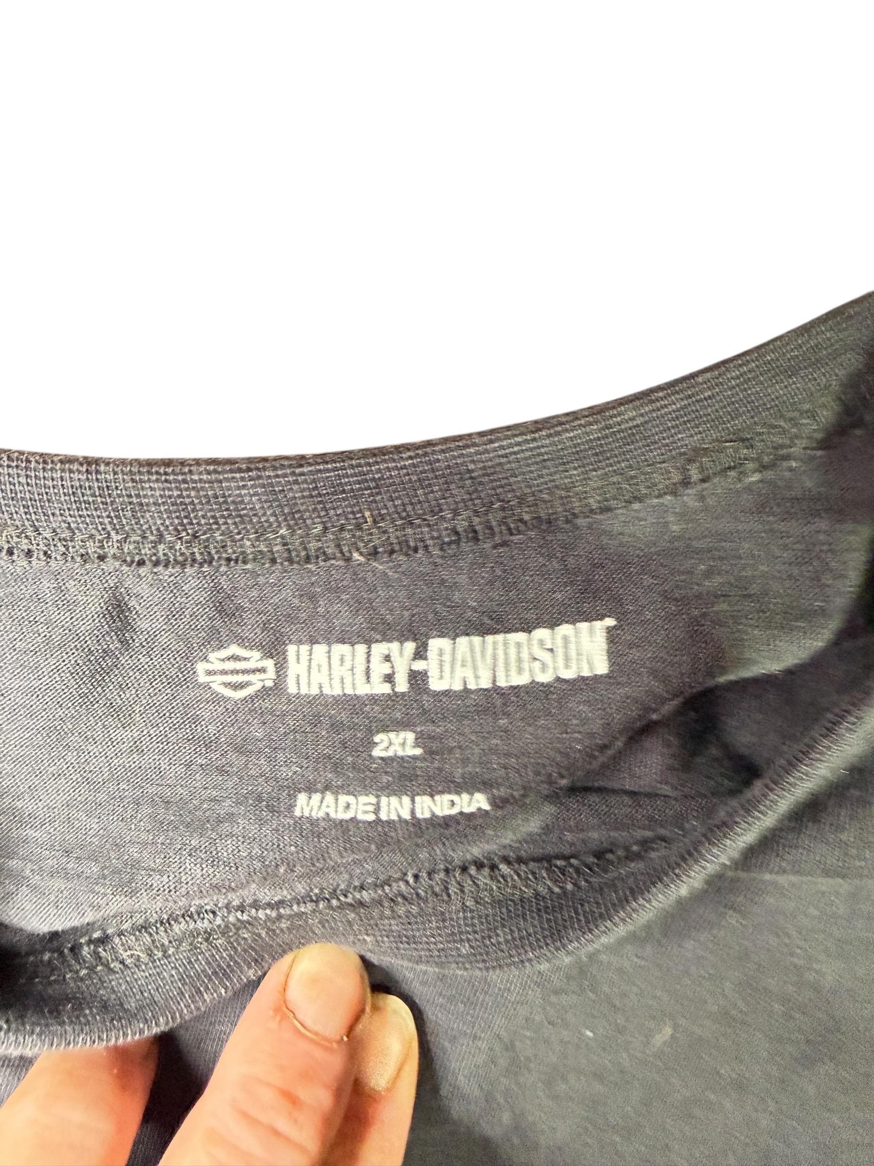 Harley-Davidson Pocket T-Shirt Men’s 2XL Black Faded Bar & Shield Logo - Thumbnail 5